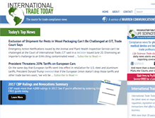 Tablet Screenshot of internationaltradetoday.com